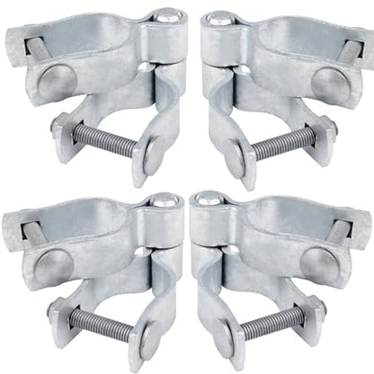 1-3/8" x 1-3/8" Chain Link Fence Gate Post Hinge Kit, Set of 4, Galvanized Steel Chain Link Gate Hinge with 4 Pcs Female Hinges and 4 Pcs Male Post Hinges, Bolts & Nuts Included - size: 1-3/8" x 1-3/8"(4 Pack)