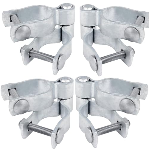 1-3/8" x 1-3/8" Chain Link Fence Gate Post Hinge Kit, Set of 4, Galvanized Steel Chain Link Gate Hinge with 4 Pcs Female Hinges and 4 Pcs Male Post Hinges, Bolts & Nuts Included - size: 1-3/8" x 1-3/8"(4 Pack)