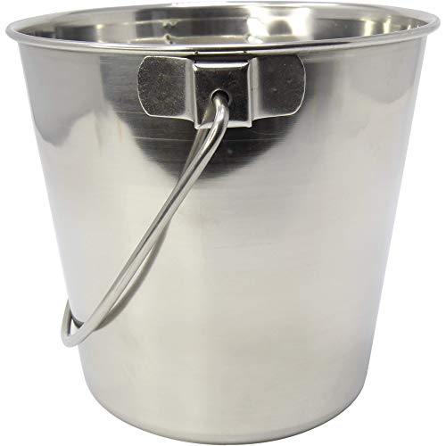 800100 2 Quart Stainless Steel Pail Bonka Bird Toys Durable Shiny Pets Food Water Liquid Treat Feed - size: (2) Quart