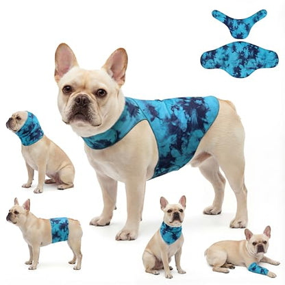 Dog & Cat Surgery Recovery Suit and Anxiety Wrap - color: Tie-Dye LH, size: M