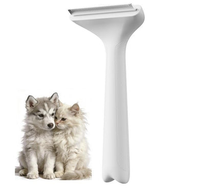 Pet Shedding Comb - Safe ABS Material Deshedding Brush, V-Shaped 1mm Close Teeth, Gentle on Skin, Effortlessly Removes Loose Undercoat & Prevents Matting, Suitable for All Fur Types