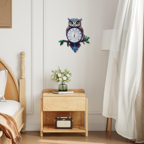 Large Outdoor Thermometer, Printed Owl Wall Thermometer - color: Multi Owl