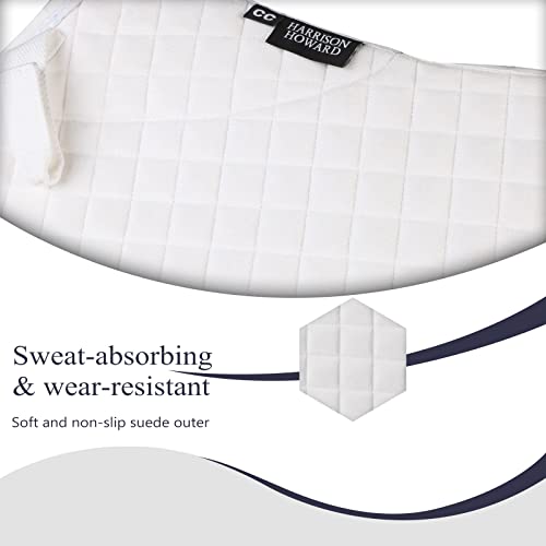 Harrison Howard Close Contact Horse Saddle Pad, Jumping Saddle Pad - color: White