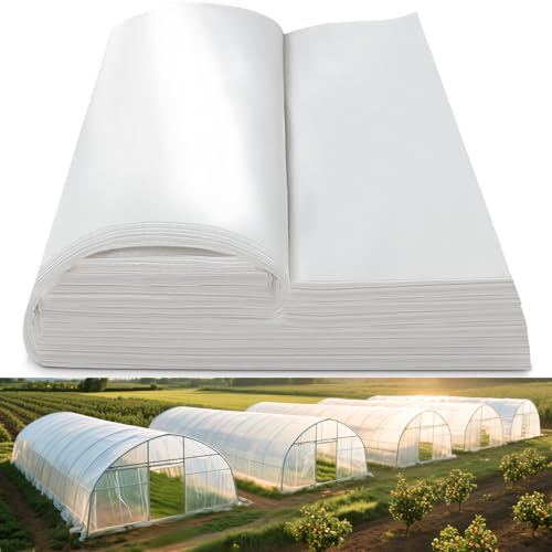 Greenhouse Plastic Sheeting 24' x 100' 6 Mil, Clear UV Resistant Heavy Duty Polyethylene Film, Thick Greenhouse Cover for Garden, Farm, Agriculture - size: 24x100 FT