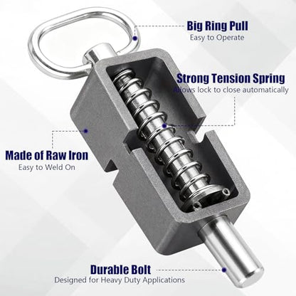 Spring Latch, Trailer Gate Latch, Heavy Duty Spring Loaded Gate Latch Pin