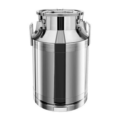 40L/10.57gal Milk Can 201 Stainless Steel Seamless Milk Jug Milk Pail, Anti-Leak Liquid Storage Container with Tight Lid and Handle - size: 40L