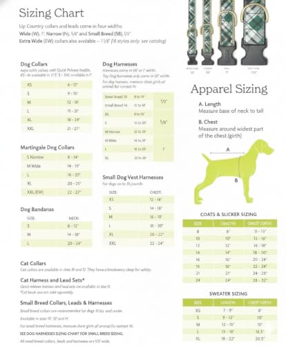 Up Country Counting Sheep Dog (Dog Collar, 1” Width, Small (9 to 15 inches)) - size: Small (1" Wide)