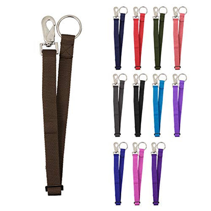 Derby Originals Heavy Duty Adjustable 30” Nylon Hanging Bucket Straps for Water and Feed Buckets - Available in 16 Colors and Patterns (Brown) - color: Brown