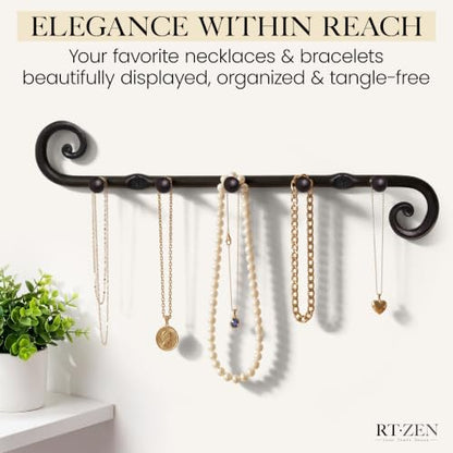 RTZEN Farmhouse Small Key Holder for Wall, Wrought Iron Wall Mount Rack - style: Classic