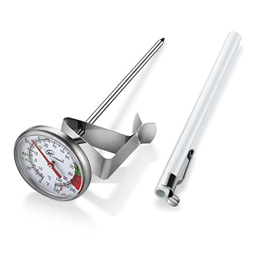 KT THERMO Instand Read 2-Inch Dial Thermometer,Best for The Coffee Drinks,Chocolate Milk Foam - size: 0~220℉