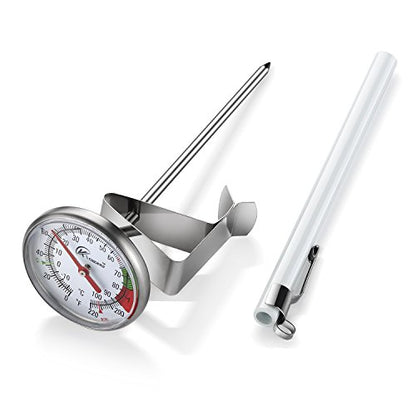 KT THERMO Instand Read 2-Inch Dial Thermometer,Best for The Coffee Drinks,Chocolate Milk Foam - size: 0~220℉
