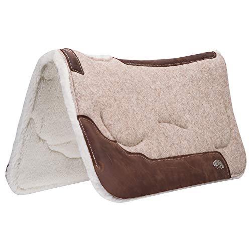 Weaver Leather Contoured Shock-Absorbing Gel Wool Blend Saddle Pad - style: Merino Wool Fleece Liner