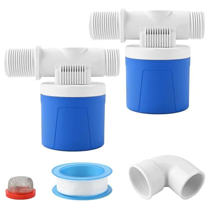 2Pcs 3/4" Aquapulse Side Inlet Water Float Valve, Automatic Water Level Conrtol Valves, Aqua pluse Water Tank Float Valve for Livestock, Swimming Pool, Toilet, Garden Irrigation System, 3/4" Hose - size: 3/4" Side Inlet
