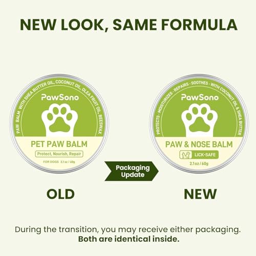 PawSono Lick-Safe Dog Paw & Nose Balm with Coconut Oil - size: 2.1 oz ( pack of 1)