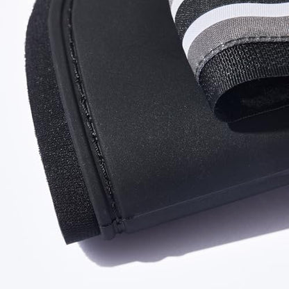 HORZE Adepto Open Front Tendon Boots | Durable Shell with Neoprene Lining - Black - Warmblood - color: Black, size: Warmblood
