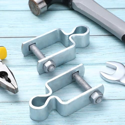 Dansydaisy 2 Pcs 1-1/2" x 1-1/2" Square Post Female Gate Hinges,Silver - color: Silver, size: 1-1/2'' X 1-1/2''