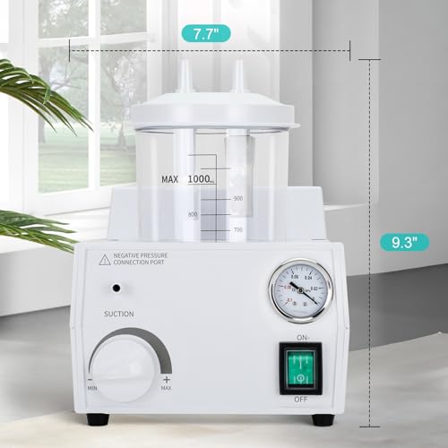 Portable Veterinary Suction Machine | Home Use with 1000ml Capacity 110V