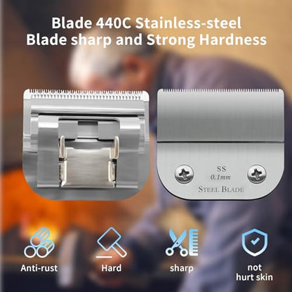Replacement Blade Compatible with Andis T Outliner blade Detachable clipper - color: Model #64160(2 PACK)