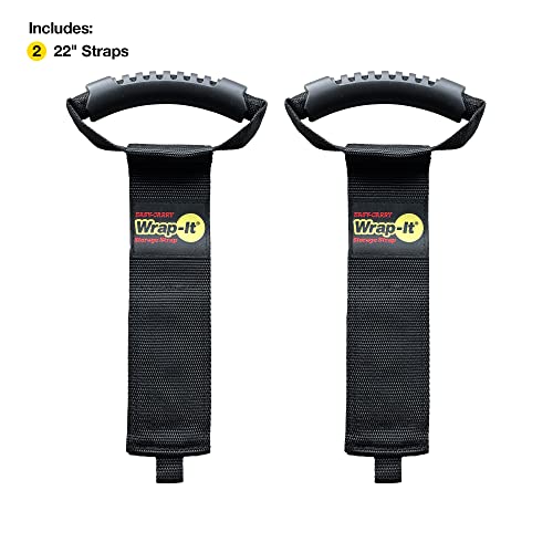Easy-Carry Wrap-It Storage Straps - 22" (2-Pack) - color: Black, size: 22" (2 Pack)