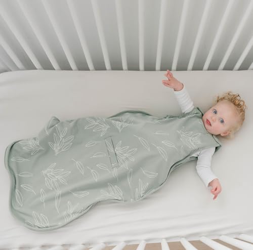 Woolino 4 Season Ultimate Baby Sleep Sack – Merino Wool Baby Sleeping Bag, Organic Cotton Outer, Temperature Regulating Wearable Blanket, All Season, 2 Months–2 Years - Sage - color: Sage