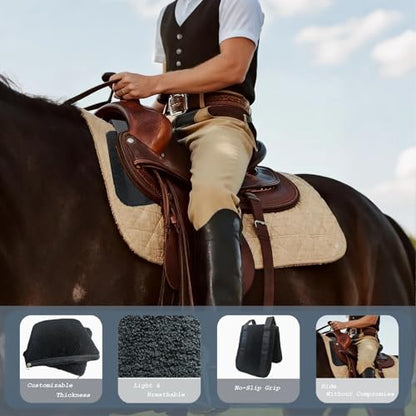 Western Felt Wider Wither Pad - color: Black, size: Large
