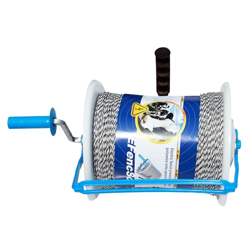 Electric Fence Maxi 3:1 Geared Reel with Reel Guard Prewound 3280ft 6 Strands Polywire PK1 - size: 3280 ft x 1 Maxi Reel w/Guard