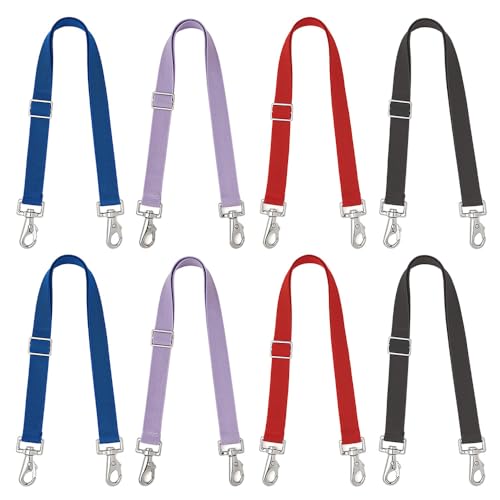 Premium Horse Blanket Sheet Leg Straps, Replacement Stretchy Belly Strap with Double Swivel Snaps, Adjustable Elastic Length from 24 to 42 Inch Winter Blanket 8 Pcs (Multi-Color) - color: Multi-color