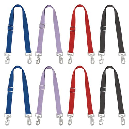 Premium Horse Blanket Sheet Leg Straps, Replacement Stretchy Belly Strap with Double Swivel Snaps, Adjustable Elastic Length from 24 to 42 Inch Winter Blanket 8 Pcs (Multi-Color) - color: Multi-color
