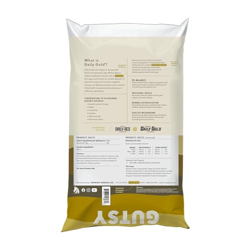 REDMOND Daily Gold Stress Relief – Natural Digestive and Ulcer Supplement for Horses - size: 25 lb Refill Bag