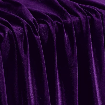 KKJIAF 1 Yard Dark Purple Stretch Velvet Fabric 60" Wide for DIY Crafts - color: Dark Purple, size: 1 Yard