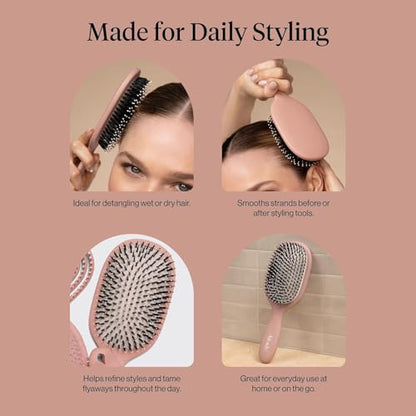 Kitsch Smooth & Polish Hair Brushes For Women and Men - Terracotta - color: Terracotta