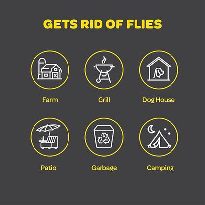 Outdoor Fly Trap [4 Pack] Fly Traps Outdoor with Dissolvable Non-Toxic Bait - Fly Repellent for Outdoor Use Only - Controls Flies for Patios, Barns, Ranches Etc. Hanging Fly Traps with Tie Included - size: 4 Pk