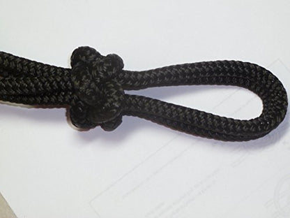 Horse Pocket Halter, Quick Catch Halter - 1/4" Polyester Rope - color: Black