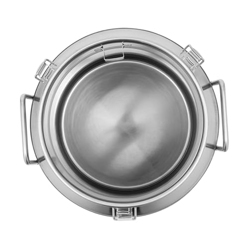 40L/10.57Gal Stainless Steel Milk Can, Milk Transport Can, Jug Wine Pail Bucket Bottle, Liquid Container Storage Barrel with Strong Silicone Sealed Lid, Stainless Steel Sealed Tank - size: 40L/10.57Lal