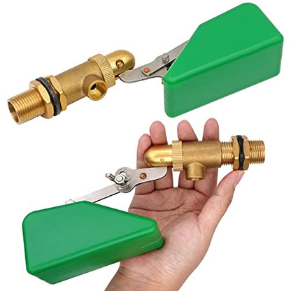 NOMAL Brass Float Valve 1/2 inch Float Ball Valve Automatic Fill Adjustable Float Ball Valve for Livestock Waterer, Water Tank, Aquariums
