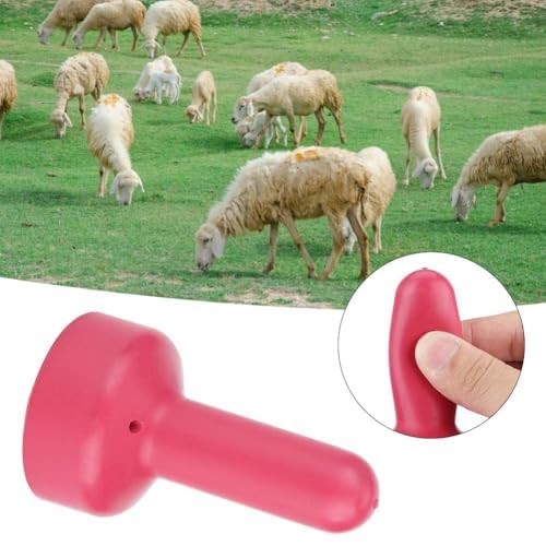 Zerodis Food Grade Calf Feeding Nipple, Rubber Replaceable Nipple Calf Milk Feed Bucket Accessories for Cattle Sheep Livestock(HL MP73C)