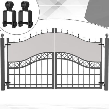Dansydaisy 2 Pcs 1-1/2" x 1-1/2" Square Post Female Gate Hinges,Black - color: Black, size: 1-1/2'' X 1-1/2''