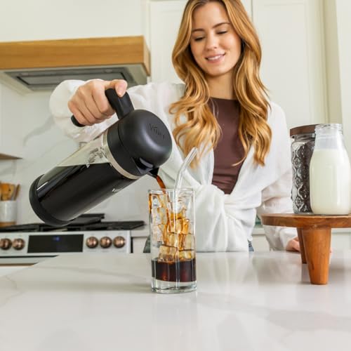 VINCI Cold Brew 360 Dual-Filter Iced Coffee Maker, 47 oz Glass Pitcher - size: 1.4 Liters - Glass Pitcher