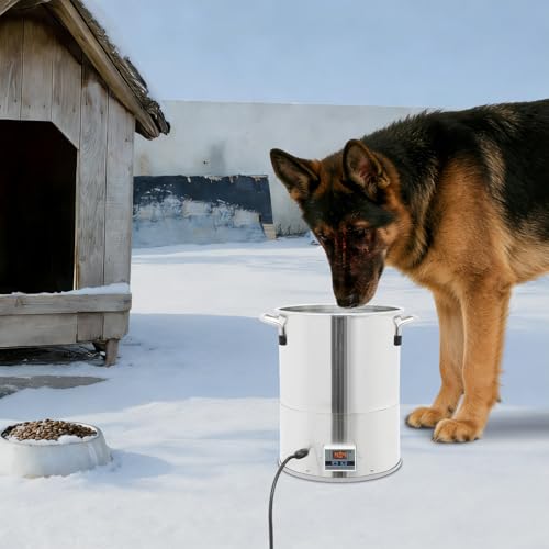 Dog Heated Water Bucket, 11L Heated Water Barrel for Dogs