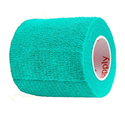 2 Inch Self Adhesive Bandage Wrap & Athletic Tape - 6Pk, Teal - color: Teal, size: 6 Rolls
