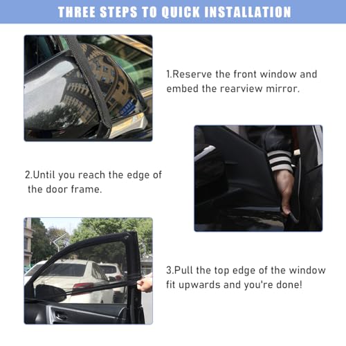 Wevdn 2 PCS Car Window Shade, Breathable Mesh Auto Front Rear Side Window Sun Shades, UV Protection car Window Screens for Baby and Kids, Auto Camping Curtains Privacy Protection Shades (Car Front) - color: Car Front
