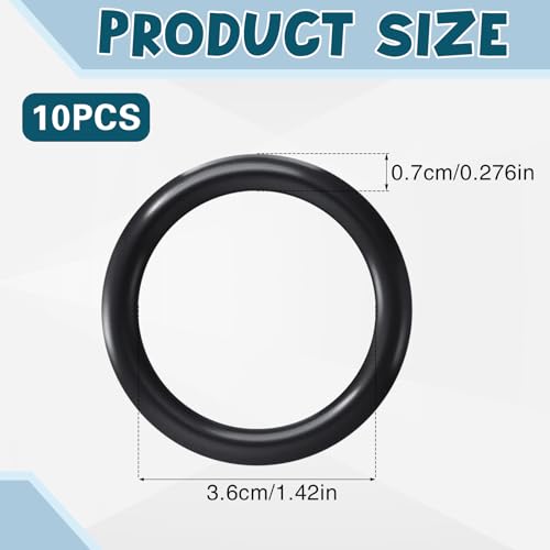 Soulchen 10 Pack Peacock Stirrup Safety Rings, Non-slip Rubber O-rings