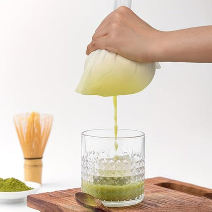 Nylon Filter Bag Reusable Nut Milk Cheese Cloth Cold Brew Coffee Tea Filter Suitable for 37 Festive Occasions Vegetable Strainer Fine Mesh Colander Kitchen Gadget Baking Essential 8×12 Inches