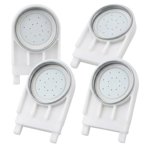 Bee Hive Feeder, White Entrance Feeder with Aluminum Lid, 4-Pack