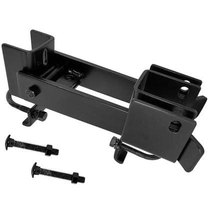 Black Powder Coated Commercial Strong Arm Double Gate Latch for Chain Link Fence – Securely Closes Two Gates Without Drop Rod, Fits 1-5/8" to 2" Frames, Heavy Duty Steel – 1 Latch - color: Black, size: COMMERCIAL