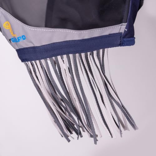 Shires FlyGuard Pro Fine Mesh Fly Mask with UV Protection Navy/Extra Small Pony/Ears and Nose Fringe - color: Navy, size: Extra Small Pony