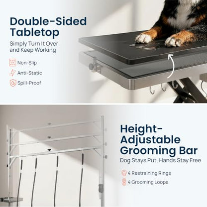 KANIS Professional Electric Dog Grooming Table - Heavy Duty - color: BLACK, size: 60"
