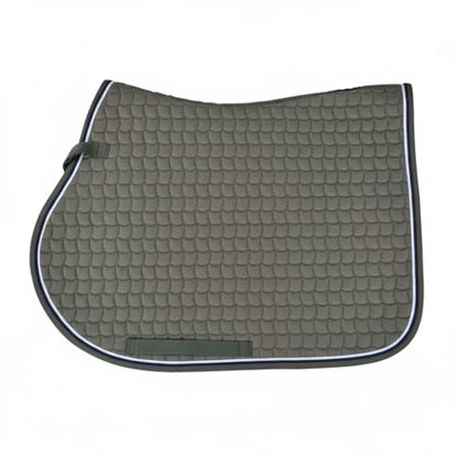 Premium English Horse Saddle Pad, Quilted Square Design, Available in Pink, Mint Green and Red etc, All-Purpose with Girth Straps (Hunter Green) - color: Hunter Green