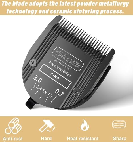 3 Pack 5-in-1 Replacement Clipper Blade, Detachable & Adjustable Dog Grooming Blade Compatible with Wahl Arco, Bravura, Chromado, Creativa, Figura, Motion & SuperGroom (Black) - color: Black, size: 3 Pack