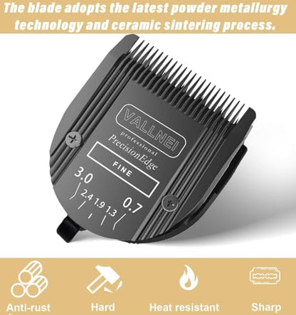 3 Pack 5-in-1 Replacement Clipper Blade, Detachable & Adjustable Dog Grooming Blade Compatible with Wahl Arco, Bravura, Chromado, Creativa, Figura, Motion & SuperGroom (Black) - color: Black, size: 3 Pack